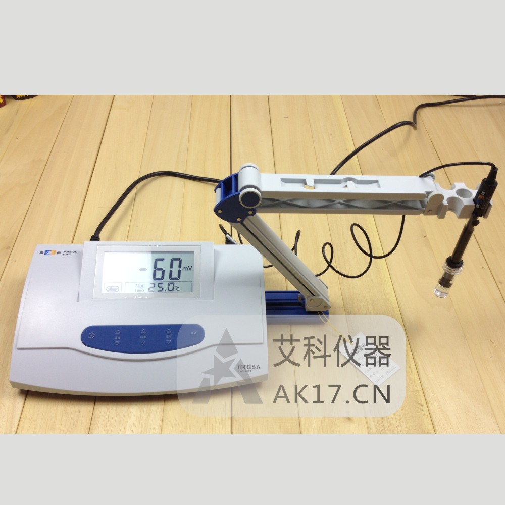 上海雷磁PHS-3C型pH計(jì)酸度計(jì)ph值檢測(cè)測(cè)試測(cè)量儀